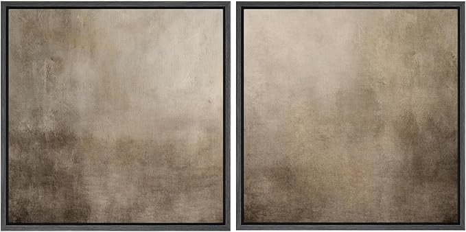 SIGNFORD Framed Canvas Print Wall Art Set Neutral Abstract Minimalist Earthy Tones Illustrations ... | Amazon (US)