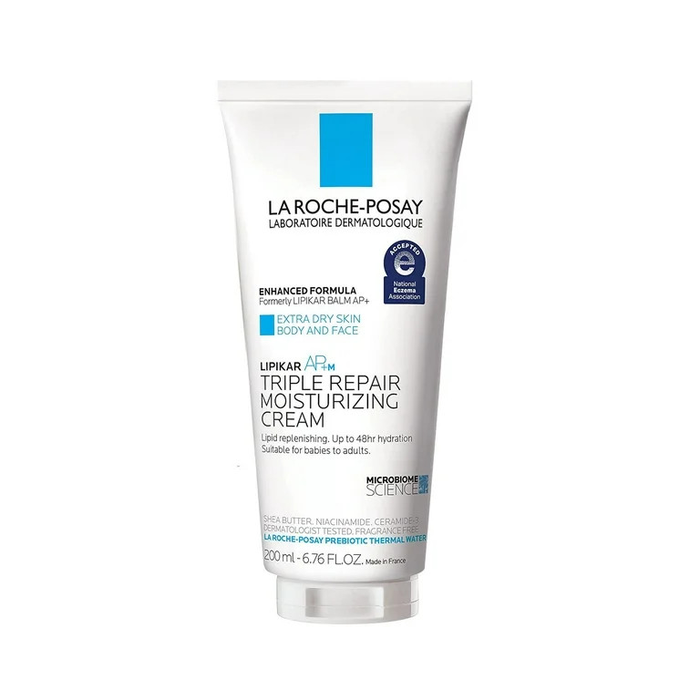 La Roche-Posay Lipikar AP+M Triple Repair Moisturizing Cream for Dry Skin 6.76 fl oz (200ml) | Walmart (US)