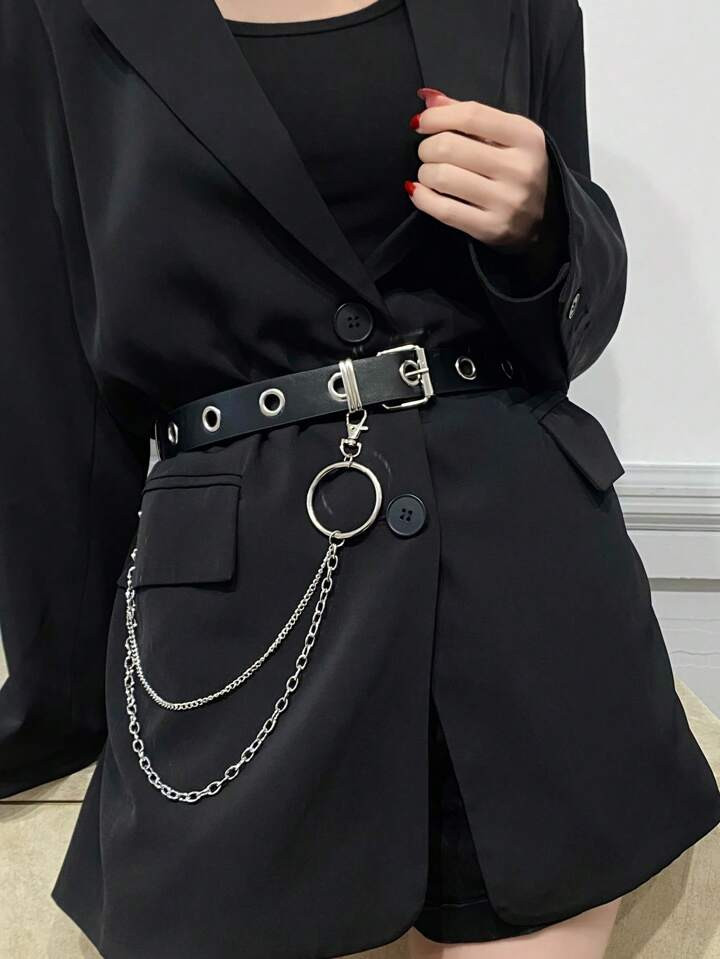 Street 1pc Steampunk Women Chain Decor Punk Belt For Daily Decoration Or Gothic Costumes Party Halloween | SHEIN