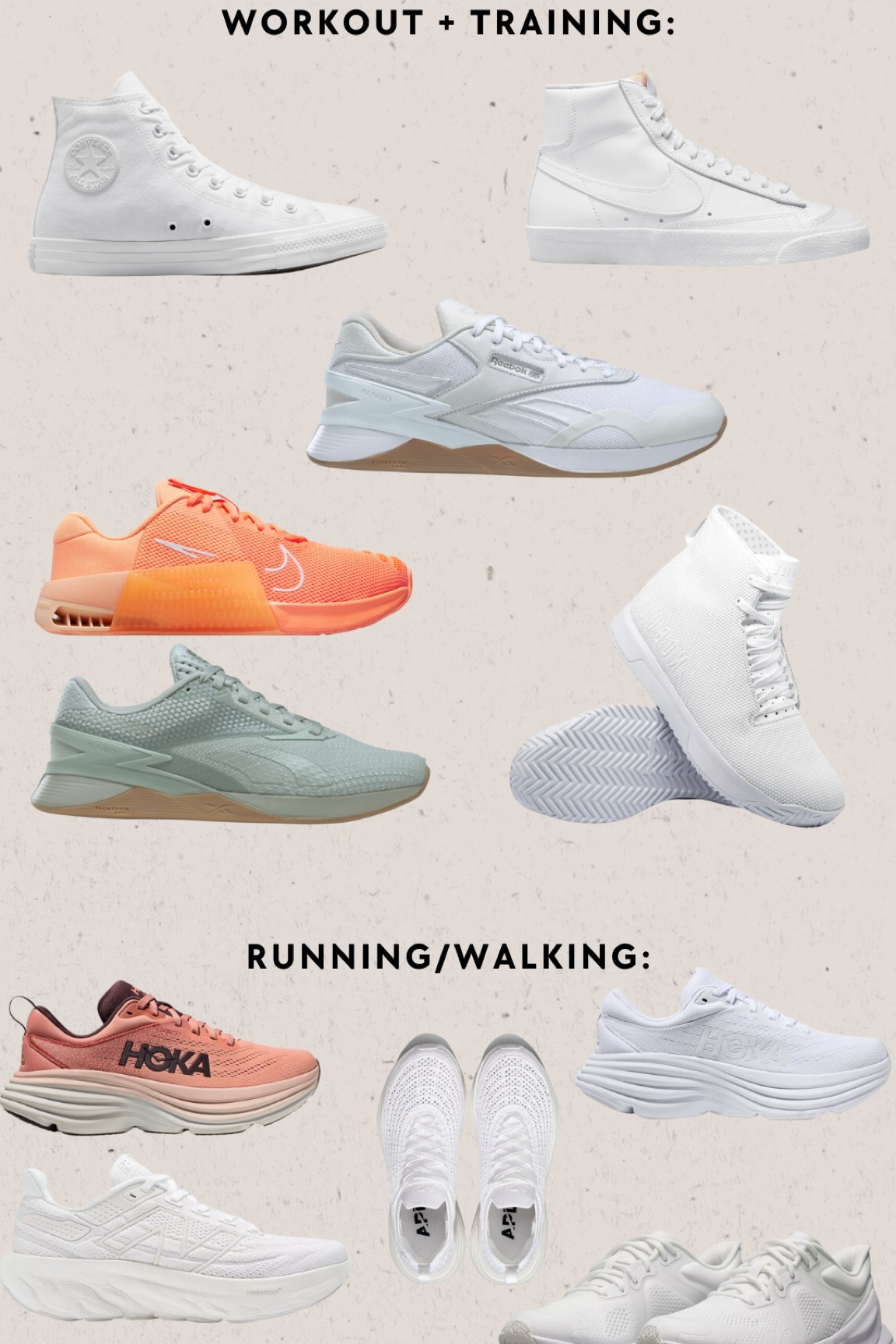 Put together all of the best workout + training + running shoes!!!! Based off everyone’s recommendations 🤍 

#LTKshoecrush #LTKstyletip #LTKfitness