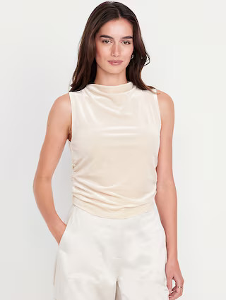 Mock-Neck Velvet Top | Old Navy (US)