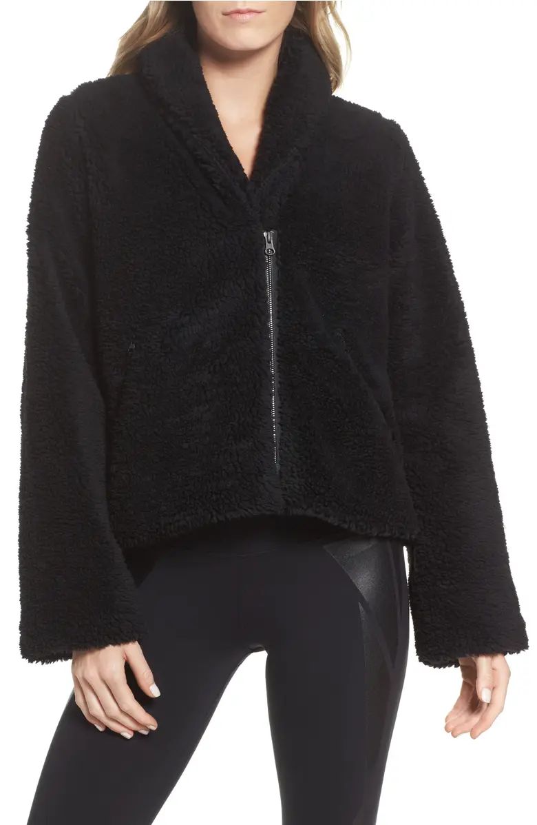 Alo Cozy Up Faux Fur Crop Jacket | Nordstrom