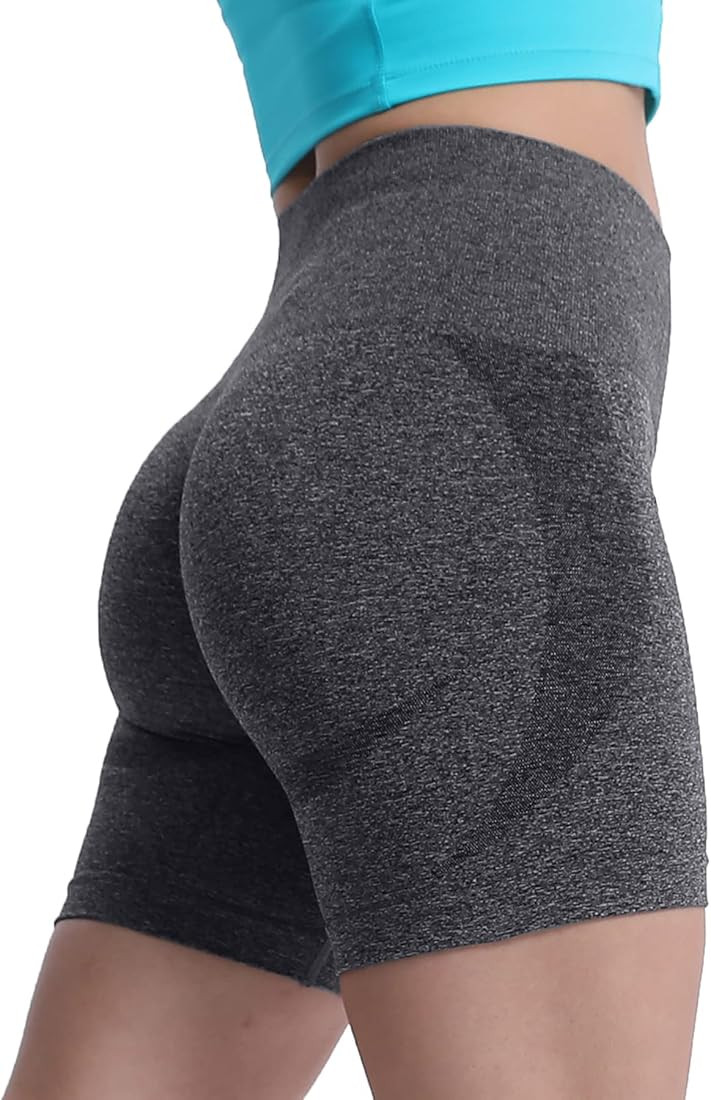 Aoxjox Contour Seamless Shorts for Women High Waist Workout Shorts Gym Biker Shorts Booty Running... | Amazon (US)