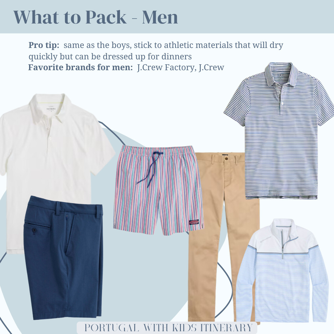 What to pack for men for the perfect summer vacation to Portugal. Easy packing for your European vacation! 

 #LTKTravel #LTKFamily #LTKMens