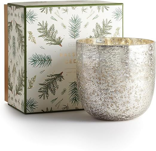 ILLUME Noble Holiday Balsam & Cedar Soy Candle, Large Mercury Glass | Amazon (US)