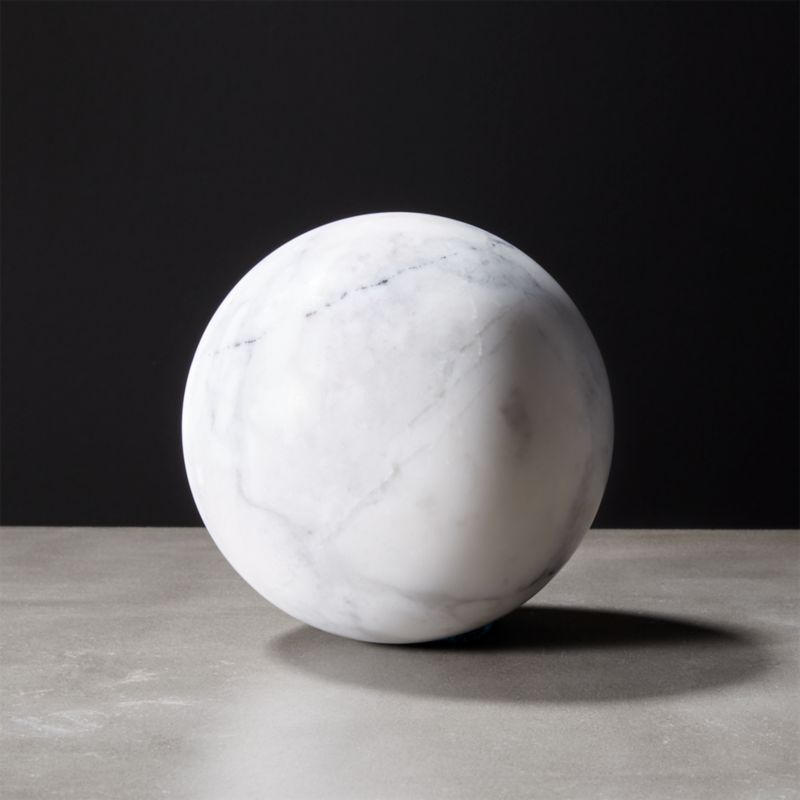 White Marble Sphere Object + Reviews | CB2 | CB2