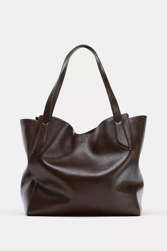 MAXI SHOPPER BAG WITH HANDLE DETAIL | Zara US