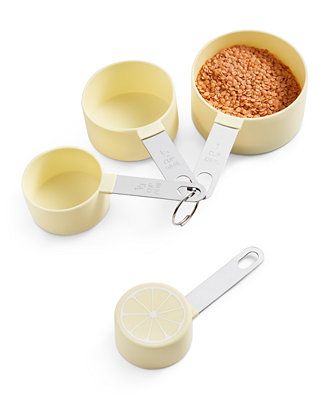 Martha Stewart Collection Hello Sunshine Lemon Measuring Cups, Created for Macy's & Reviews - Hom... | Macys (US)