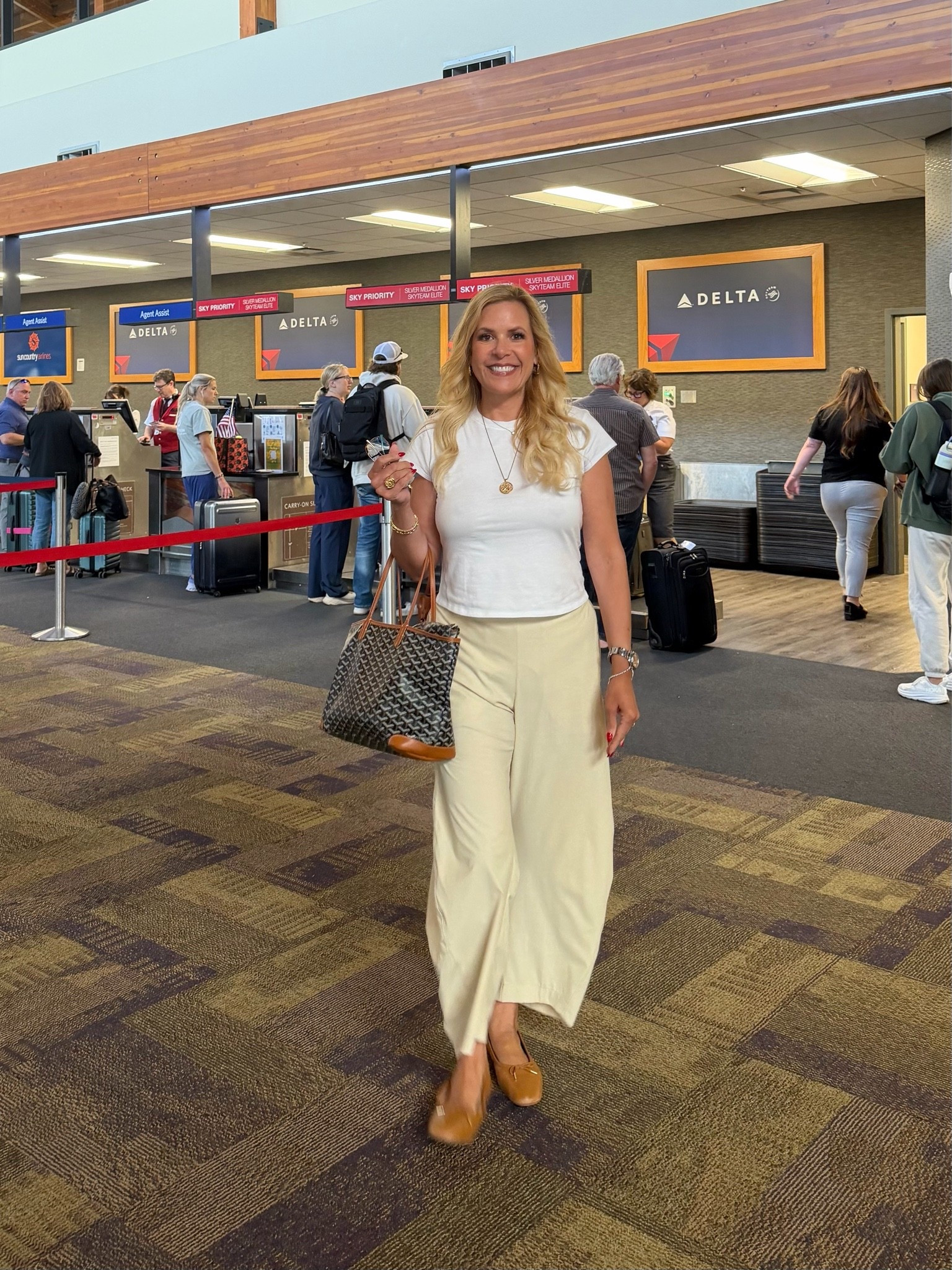 Love these pants to travel in. Super light weight, comfy  and super flattering on. Part of the Amazon Prime sale . These are the dupe for the designer pants. Comes in a ton of colors.

#LTKActive #LTKSaleAlert #LTKTravel