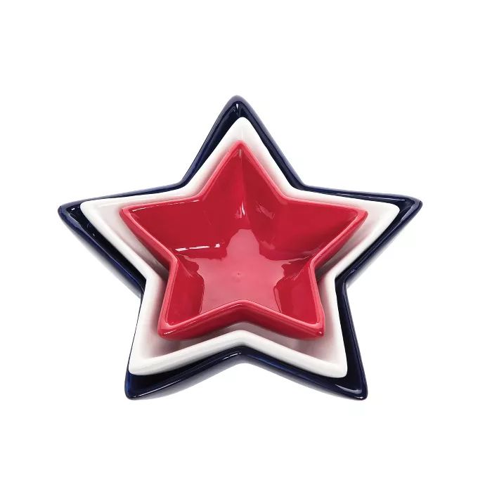 C&F Home Patriotic July 4th Star Shaped Dish Set of 3 | Target