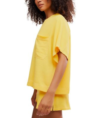 Free People Women's Staycation Boxy Fit Sleep T-Shirt - Macy's | Macy's