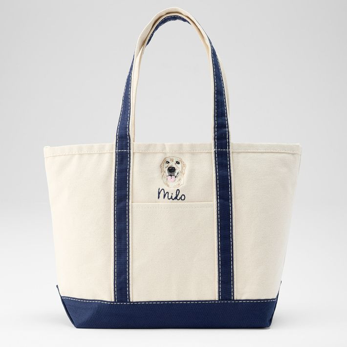Embroidered Canvas Dog Tote | Mark and Graham