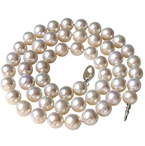 Pearl Romance II Round Pearl II White Pearl Necklace Genuine Cultured Freshwater (9.0-9.5mm; Necklace 16 Inch) | Amazon (US)