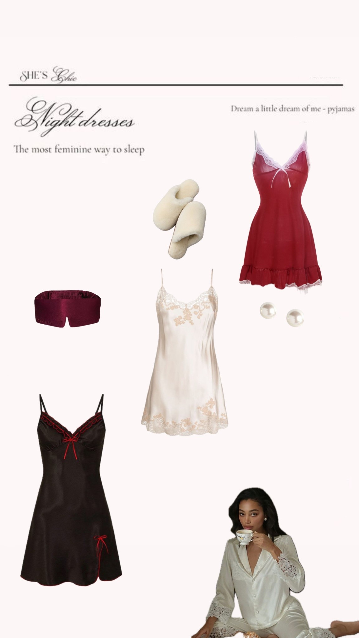 Cherry-coded softness 🍒🕊️ The nightgowns for main character evenings — think heirloom lace, barely-there silk, and quiet richness. Tap below for the full vibe 💌

#LTKStyleTip #LTKOver40 #LTKBeauty