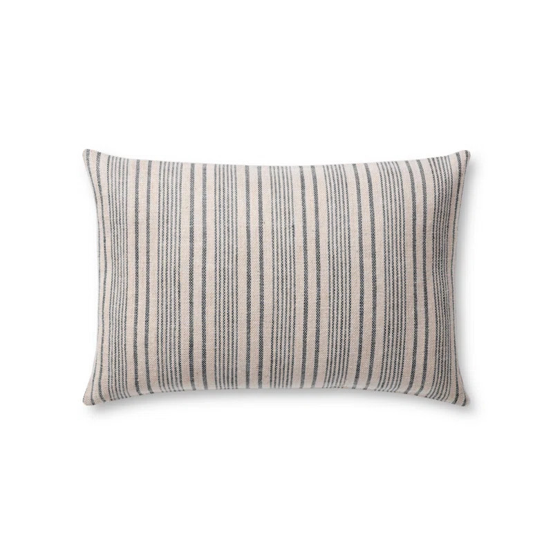 Magnolia Home By Joanna Gaines X Loloi Elaine Beige / Navy Pillow | Wayfair North America
