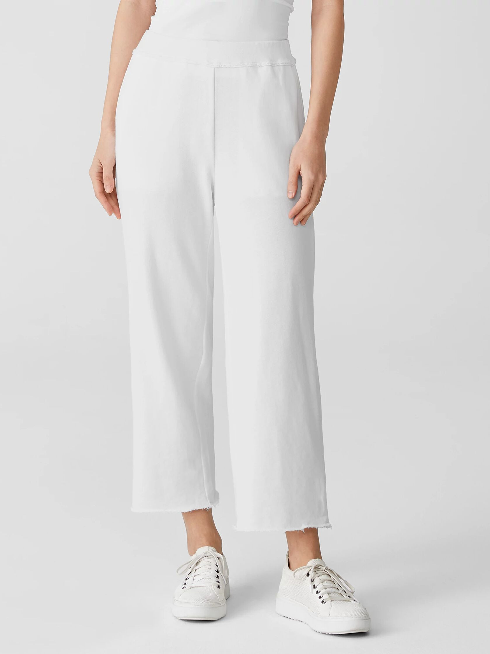 Lightweight Organic Cotton Terry Straight Pant | Eileen Fisher