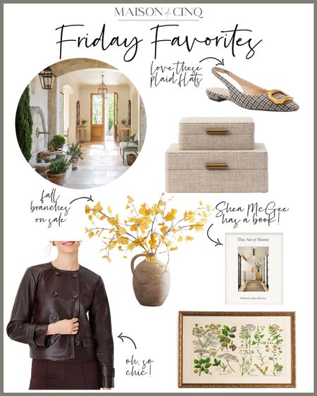 So many great finds for Friday Favorites! Like fall branches and doormats on sale, gorgeous faux leather jacket 45% off, cute flats, and more!

#falldecor #homedecor #falloutfit #leatherjacket #leatherpants #fauxleatherjacket #potterybarn #mcgee&co 

#LTKhome #LTKover40 #LTKSeasonal