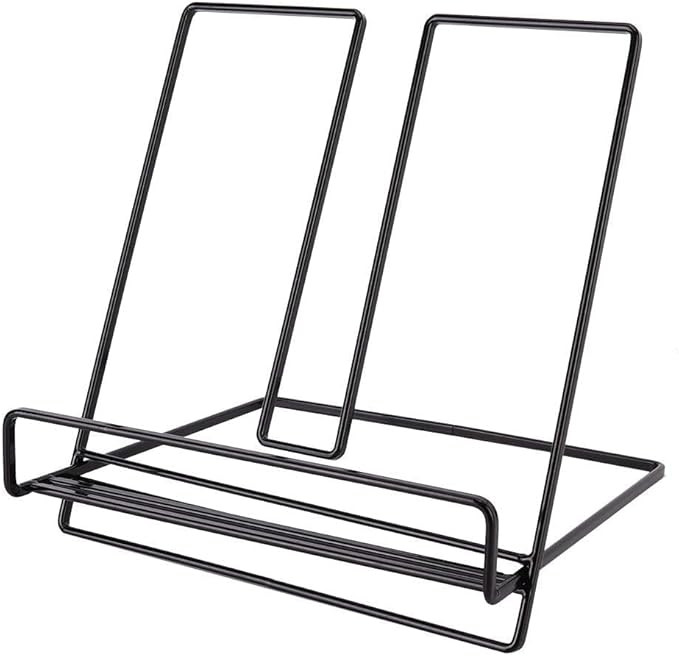 Cookbook Stand, Metal Reading Cookbook Holder Iron Recipe Book Holder Magazine Reading Rack for H... | Amazon (US)