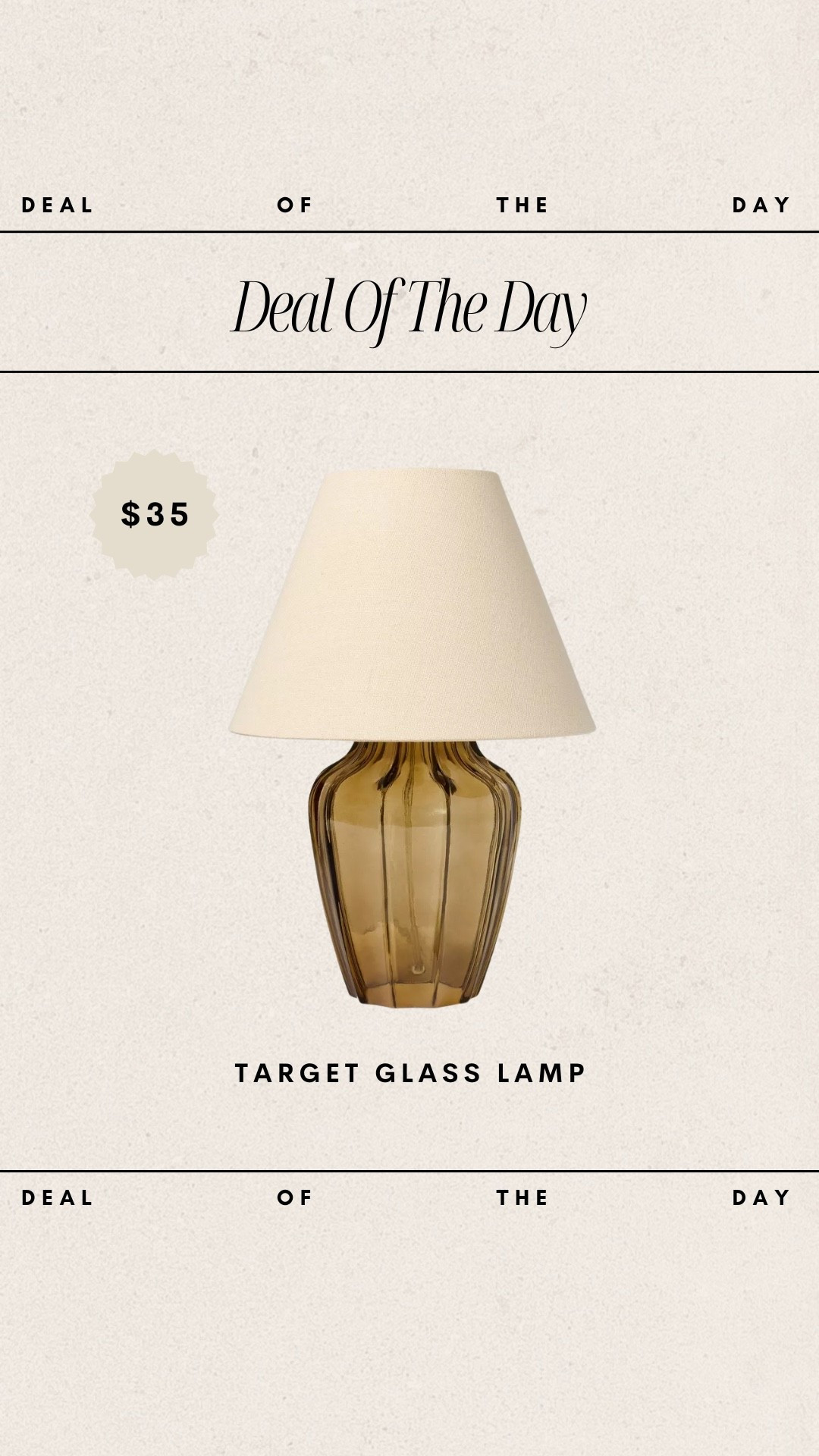 Deal of the Day - Target Glass Lamp // only $35!!

target home, target finds, hearth & hand, affordable table lamp, budget friendly table lamp 

#LTKHome #LTKFindsUnder50 #LTKSeasonal