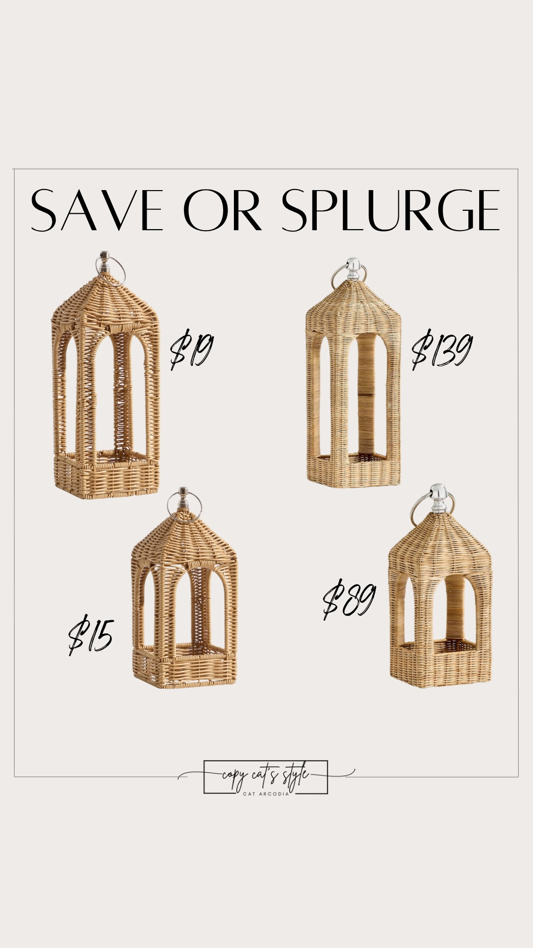 Walmart outdoor finds that look like Pottery Barn.  Save or splurge home finds. Walmart outdoor rattan lanterns 

#LTKHome