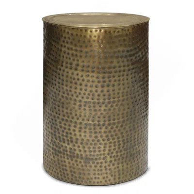 Corbin Metal Side Table In Hammered | Wayfair North America