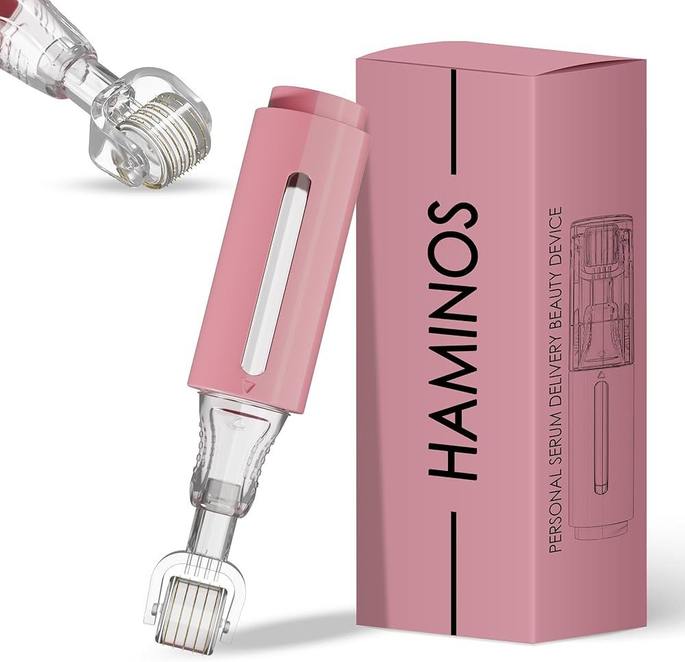 Pink Derma Roller 0.25 mm with Reservoir + Step by Step Guide, Professional Microneedling for hom... | Amazon (US)