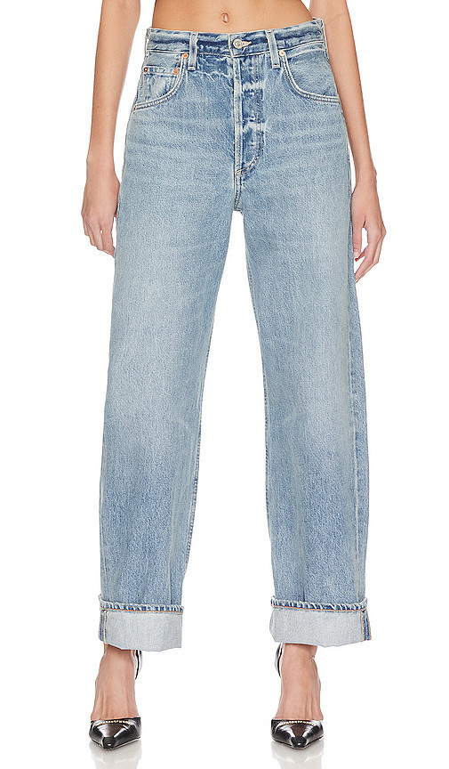 Citizens of Humanity Ayla Baggy Cuffed Crop Jeans in Baby Blue. Size 26. Also in 28, 29, 31, 32, 33. | Revolve Clothing (Global)