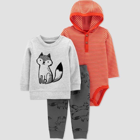 Baby Boys' Fox Top & Bottom Set - Just One You® made by carter's Orange | Target