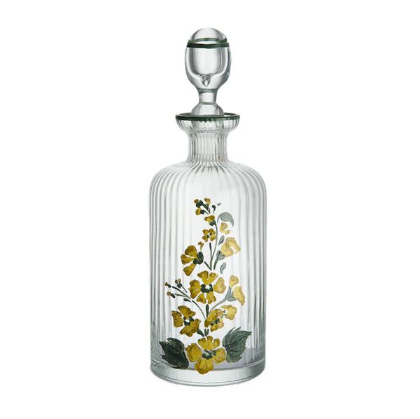 Murano Hand-Painted Oil Bottle, Yellow | The Avenue
