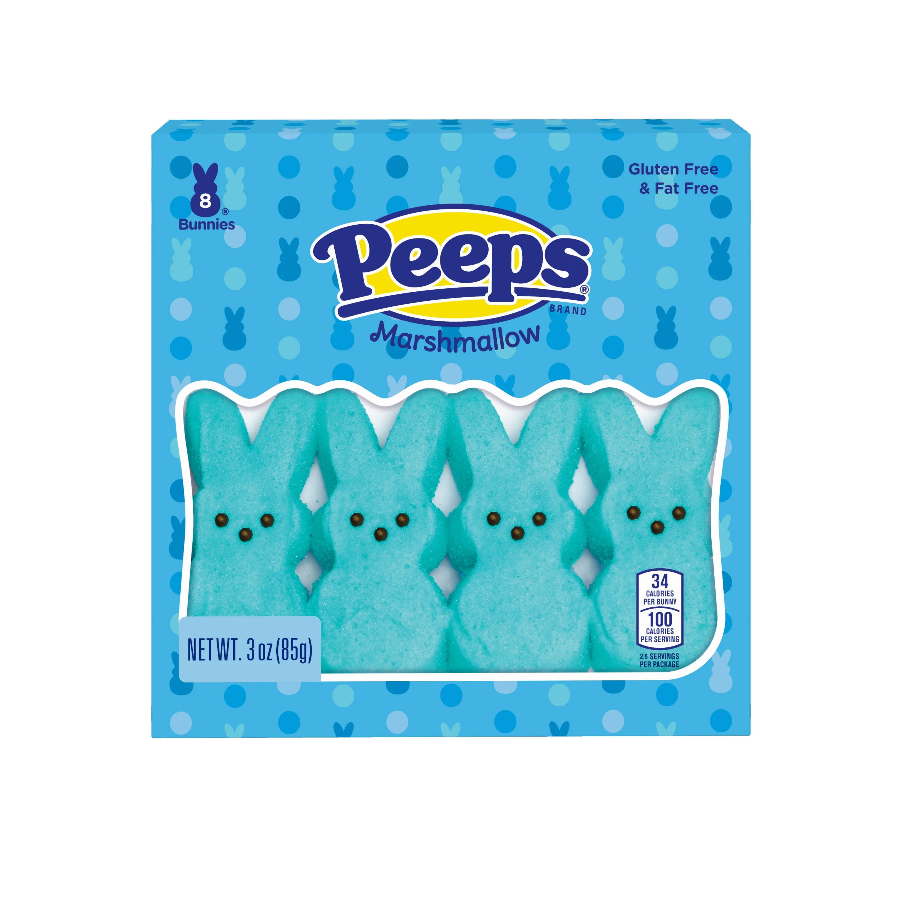 PEEPS, Easter Blue Marshmallow Bunnies Candy, 8ct. (3.0oz.) | Walmart (US)