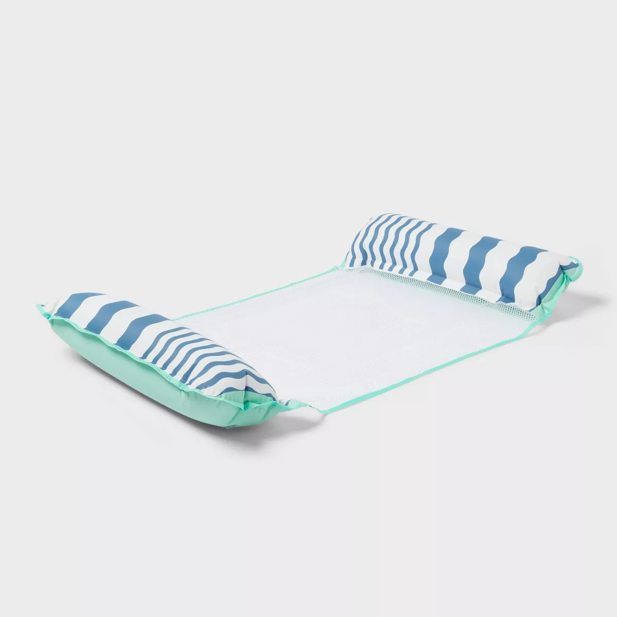 Water Hammock Pool Lounger Blue Stripes - Sun Squad™ | Target