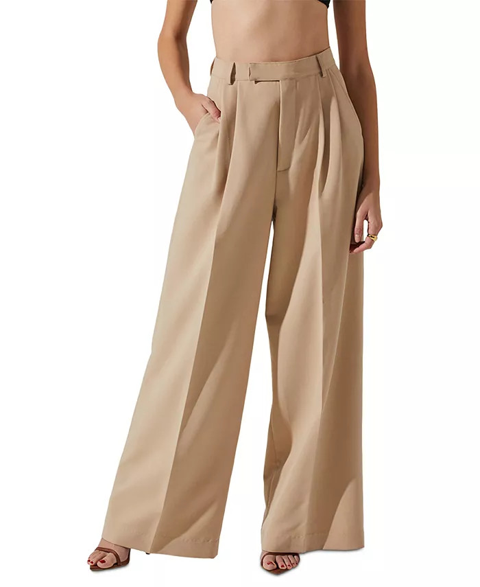 ASTR the Label Women's Milani Wide-Leg Pleated Pants - Macy's | Macy's