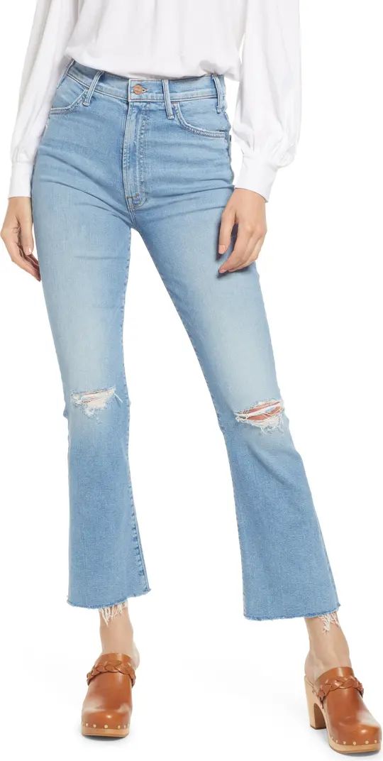 The Hustler Distressed Raw Hem Ankle Jeans | Nordstrom