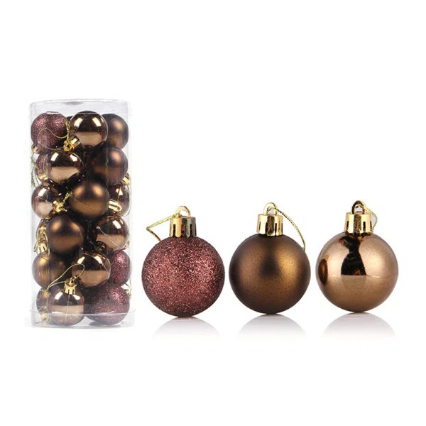 24 Pieces Christmas Balls, Christmas Ornaments, 24 Pack Balls Hanging Balls For Xmas Tree Party D... | Wayfair Professional