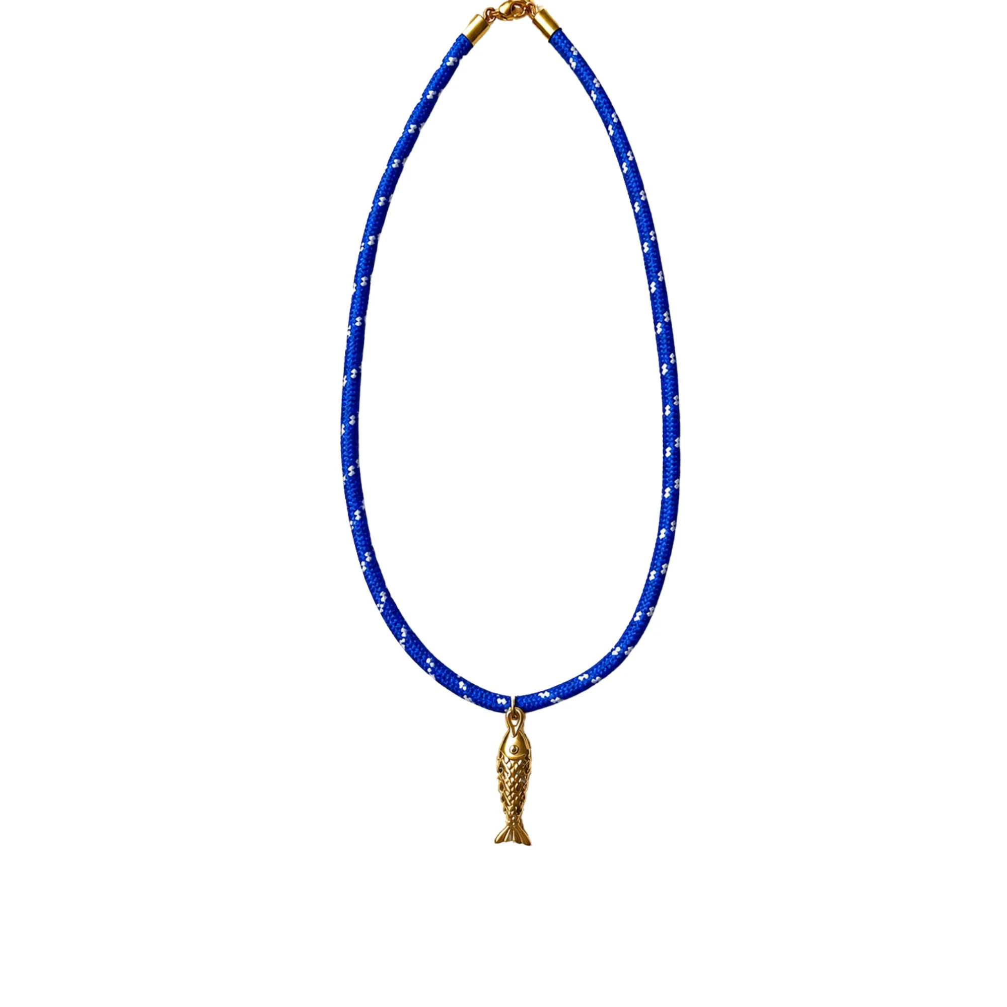 Blue Paracord Fish Charm Necklace | Sea Marie Designs