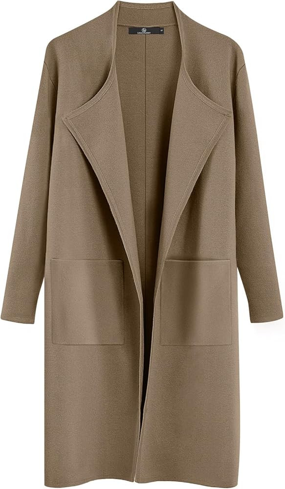 LILLUSORY Women's Long Knit Wool Cardigan Sweaters Oversized Fall Dressy Coatigan 2023 Winter Coa... | Amazon (US)