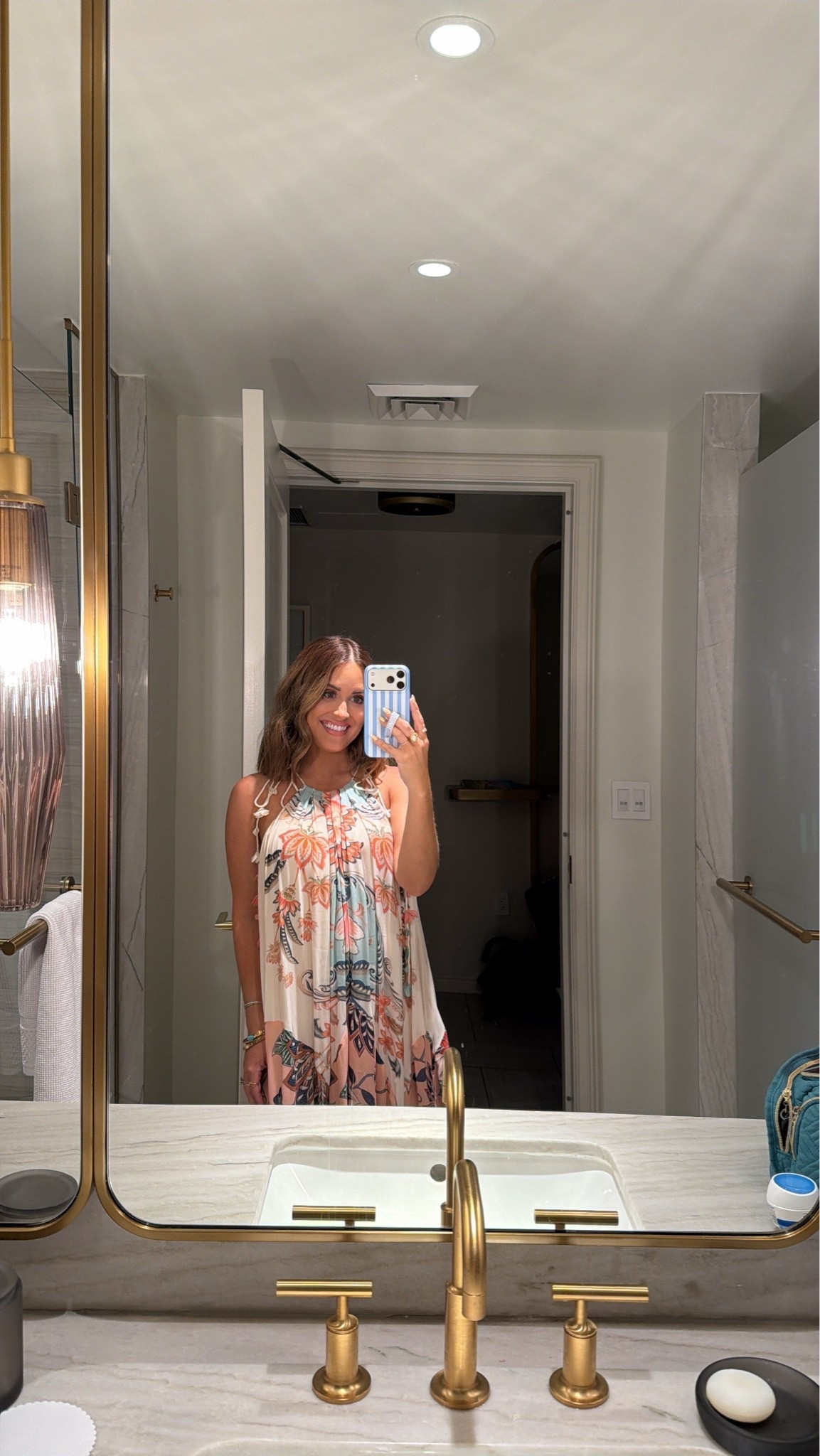 Vacation dinner outfit- wearing an xs in this Farm Rio dress from Anthro. It’s a splurge, but so flattering and I always get so many compliments! I’m also currently 23 weeks pregnant & this style is very bump friendly. Would also be a really pretty wedding guest dress! 

Resort wear || vacation looks || dinner outfit || maternity outfits || bump friendly || summer outfits || summer vacation || wedding guest dress

#LTKBump #LTKSeasonal #LTKootd
