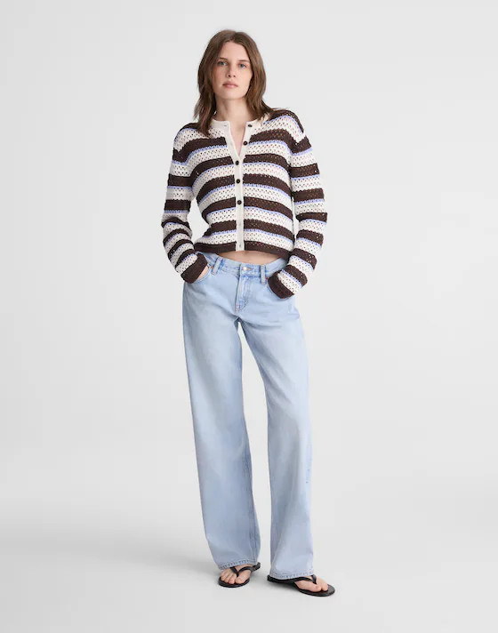 Open-Stitch Crewneck Sweater | Madewell