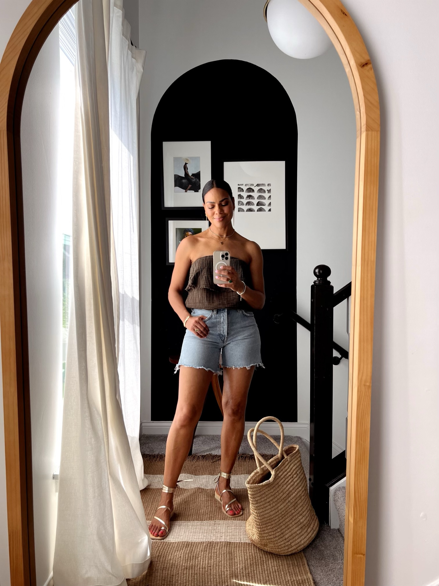 Neutral and denim combo from Evereve - everything is true to size!

#LTKstyletip