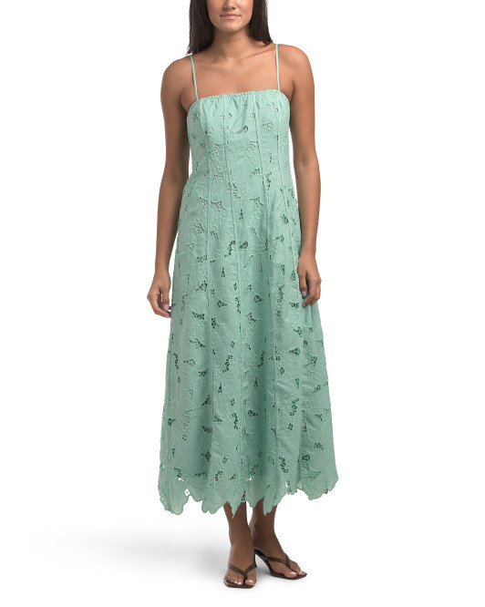 Lace Floral Eyelet Dress | TJ Maxx