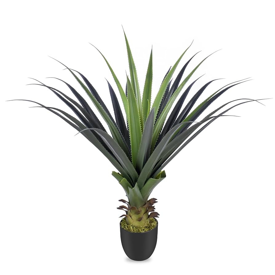 3ft Artificial Spiked Agave Plant, 36" Faux Agave Plants Indoor Small Floor Plant Perfect for Fro... | Amazon (US)