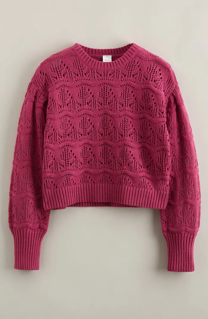 Kids' Pointelle Sweater | Nordstrom