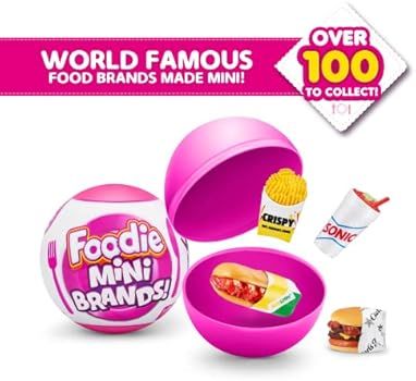 5 Surprise Foodie Mini Brands (2 Pack) by ZURU, Mystery Capsule Real Miniature Brands Collectable... | Amazon (US)