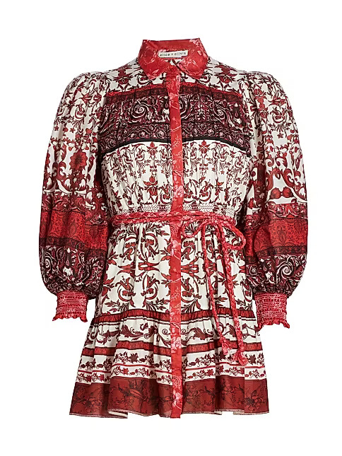 Tiffie Belted Cotton Minidress | Saks Fifth Avenue