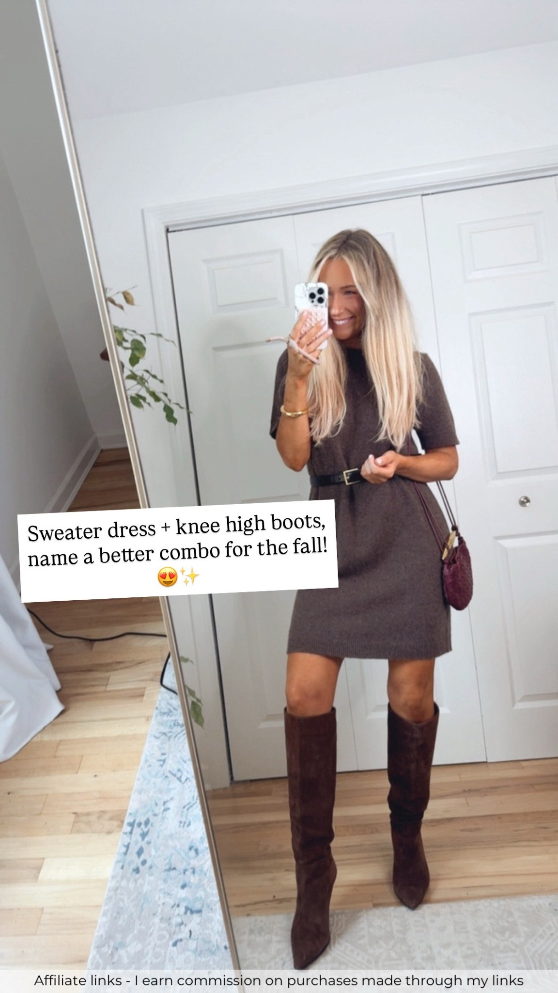 Affiliate links - I earn commission on purchases made through my links

Sweater dress and knee high boots