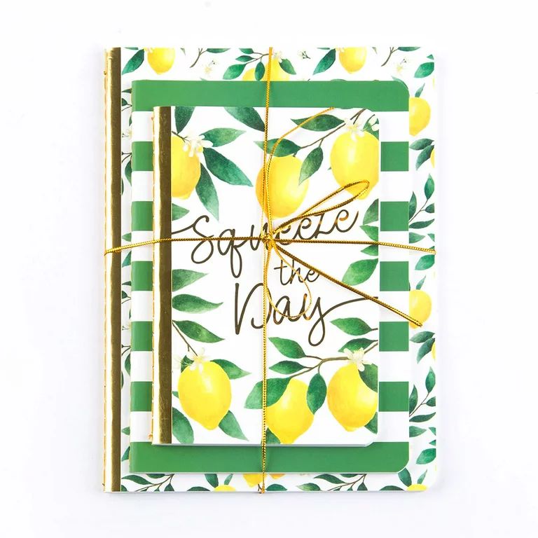 Journal Notebook, 3 Pack Stitch Notebooks Lovely Lemon Pattern DIY Notepad Writing Stationery Wri... | Walmart (US)