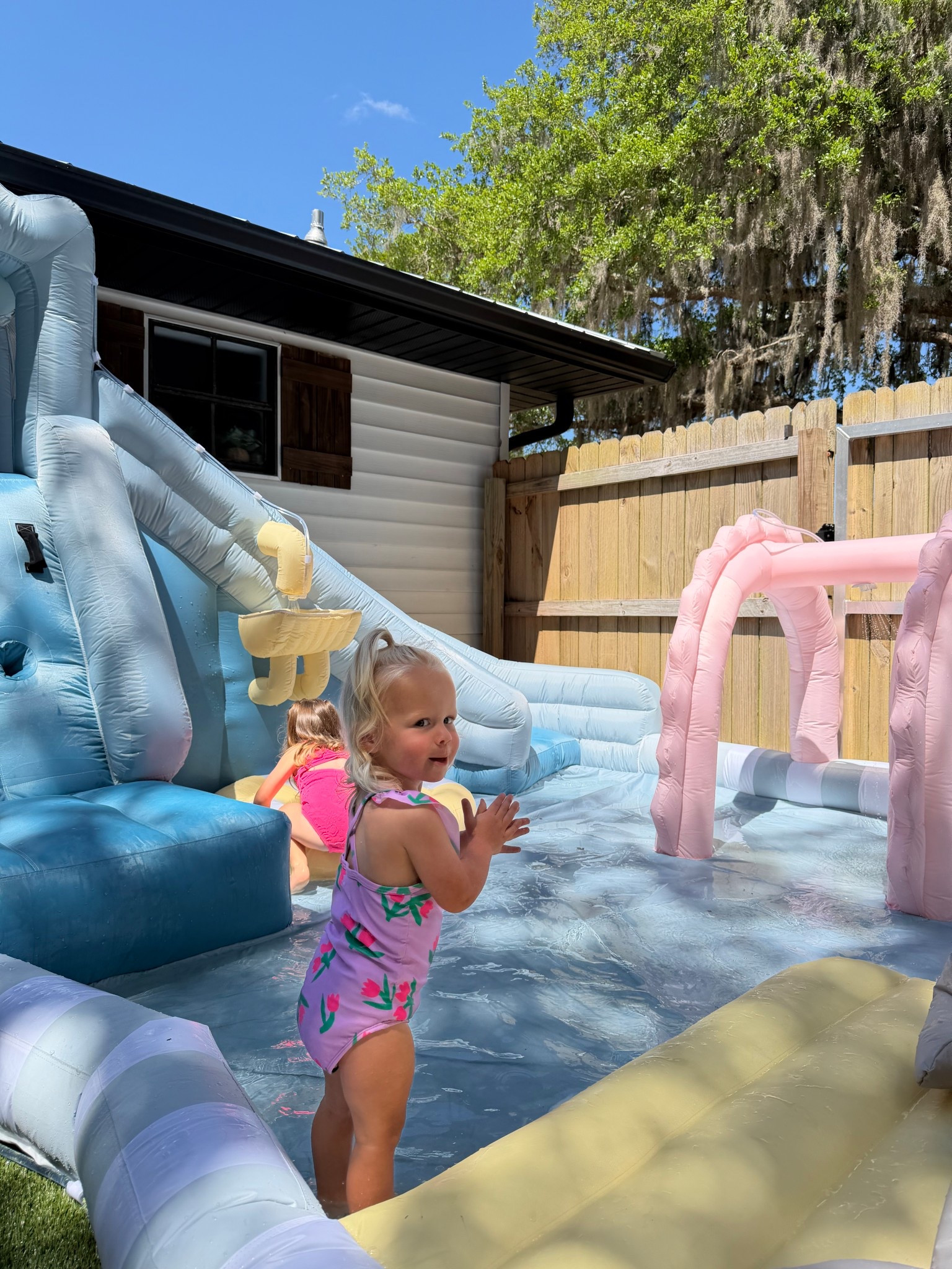 blow up water slide!!👙🍦🩵

Play smol/ water slide/ summer / play 

#LTKSeasonal #LTKHome #LTKmomlife