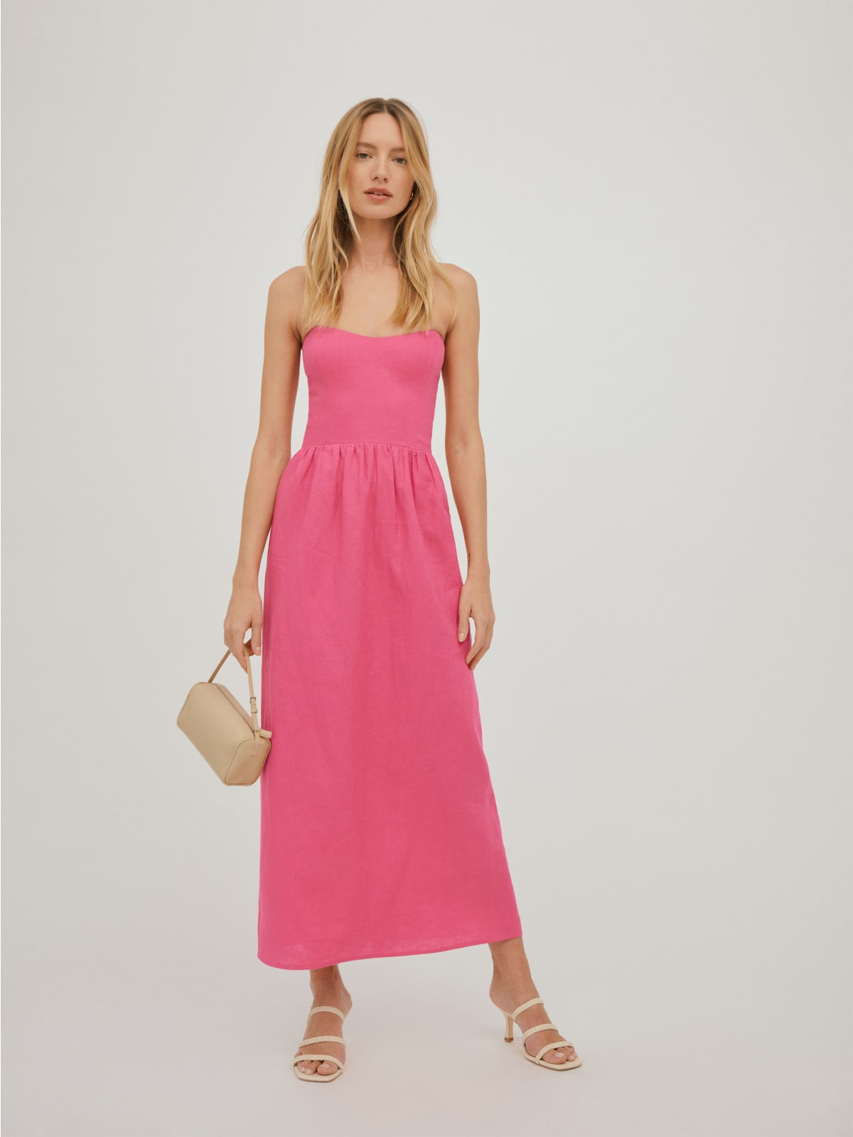 Fettuccine Linen Dress | Reformation (Global)
