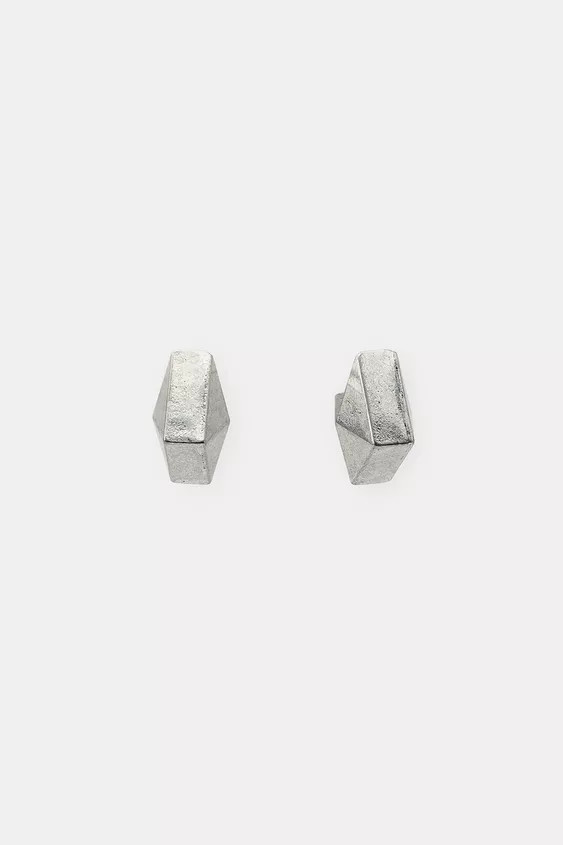 GEOMETRIC SHAPE HOOP EARRINGS | Zara US