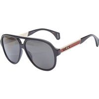 Gucci Sport Aviator Sunglasses in Black/White/Grey | END. Clothing | End Clothing (US & RoW)